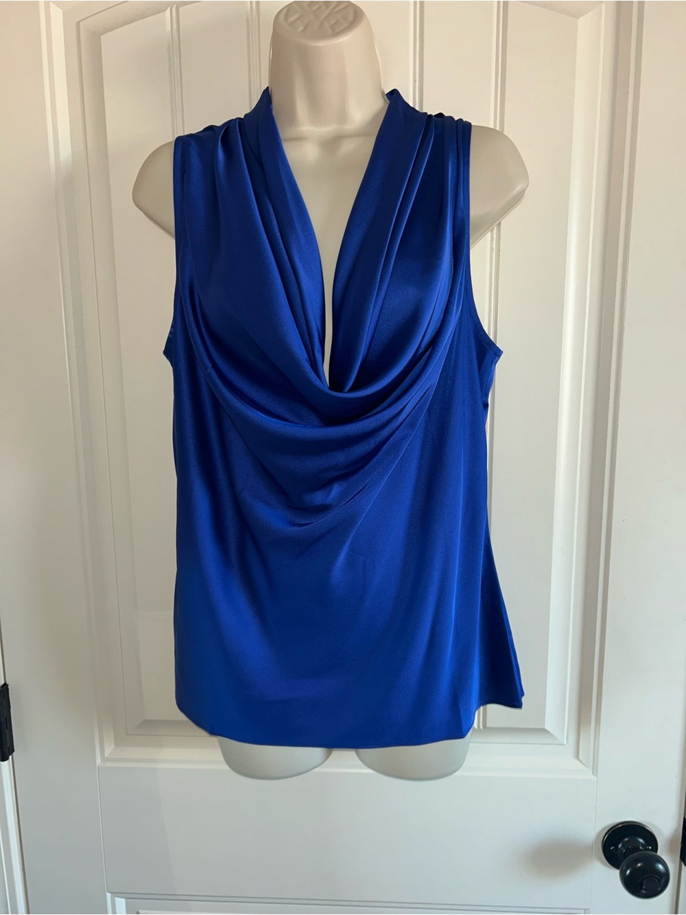 NEW Boston Proper Sleeveless Cowl Neck Camisole - Royal Blue Sz S